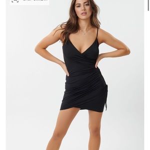 NWT black wrap dress